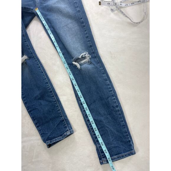 Paige Denim Verdugo Skinny Leg Med Wash Destructed Jeans Womens 27 Casual - Picture 8 of 9